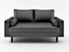 Picture of FAVERSHAM 3+2 Sofa Range (Black) - 2 Seaters (Loveseat)