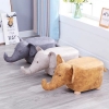 Picture of HARDWOOD Ottoman (Yellow Elephant)