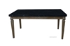 Picture of IMPERIAL 163 DINING TABLE * REAL BLACK MARBLETOP/SOLID WHITE WASH TIMBER IN