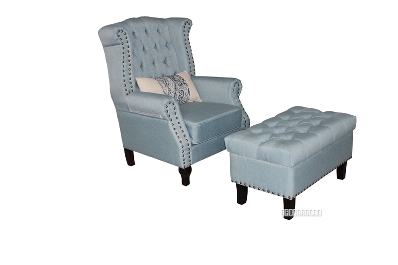 Picture of BRADFORD LOUNGE CHAIR WITH OTTOMAN *BLUE