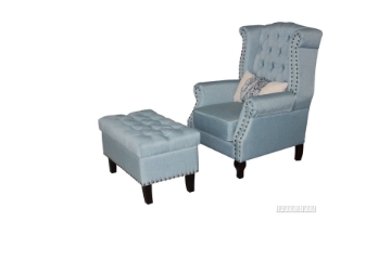 Picture of BRADFORD LOUNGE CHAIR WITH OTTOMAN *BLUE