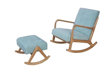 Picture of PUDDLE Rocking Chair with Stool (Blue)