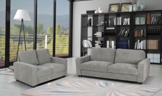 Picture of MILLER Fabric Sofa Range (Light Grey) - Loveseat + Sofa Set