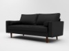 Picture of FAVERSHAM 3+2 Sofa Range (Black PU) - 2 Seaters (Loveseat)