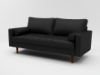 Picture of FAVERSHAM 3+2 Sofa Range (Black PU) - 2 Seaters (Loveseat)