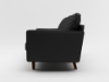 Picture of FAVERSHAM 3+2 Sofa Range (Black PU) - 2 Seaters (Loveseat)