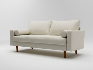 Picture of FAVERSHAM Sofa Range (White PU) - Loveseat + Sofa Set