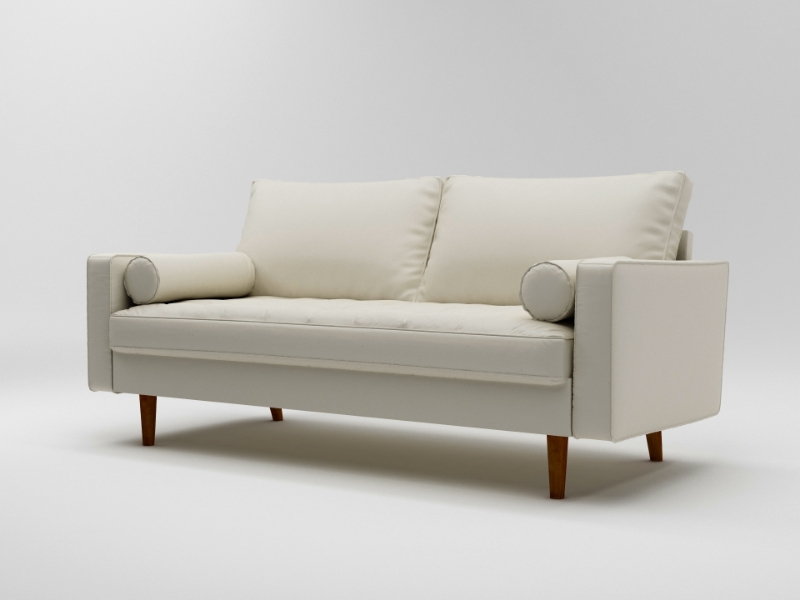 Picture of FAVERSHAM Sofa Range (White PU) - Loveseat + Sofa Set