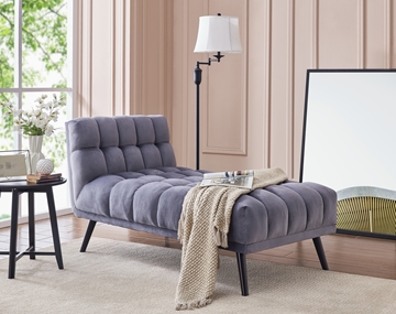 Picture of WINTERTON CHAISE LOUNGER *GREY VELVET