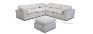 Picture of ALBERT Feather Filled Modular Sofa (Beige) - 2 Armless Chair + 3 Corner + 1 Ottoman ( Display Set ONLY)