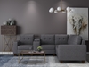 Picture of CLEAVON  Sectional Sofa * grey & black
