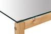 Picture of PARIS RECTANGULAR GLASS COFFEE TABLE *SOLID OAK LEGS