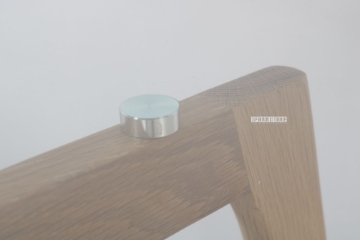 Picture of PARIS ROUND GLASS COFFEE TABLE *SOLID OAK LEGS