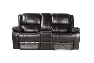 Picture of BRIGHTON  1+2+3 Reclining SOFA RANGE * DARK BROWN AIR LEATHER
