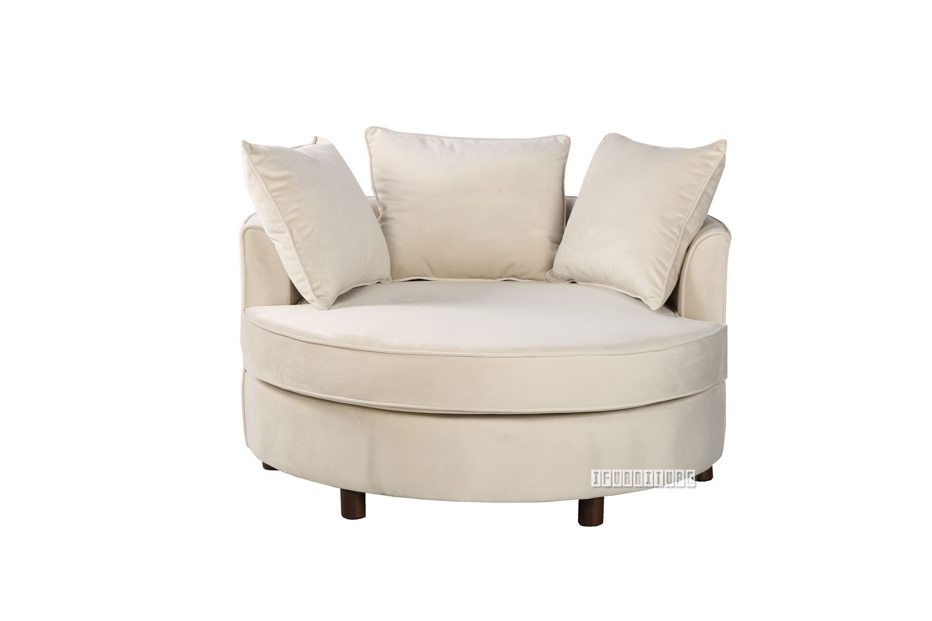 LYDIA NEST CHAIR/ SOFA IN BEIGE VELVET FABRICiFurnitureThe largest