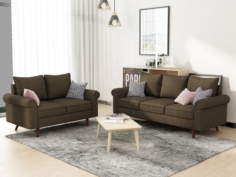 Picture of MAPLEWICK 3+2 Sofa Range (Brown) - 3+2 Set