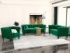 Picture of JERILYN Chesterfield Flared Arm Velvet Sofa Range (Green)