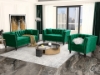Picture of JERILYN Chesterfield Flared Arm Velvet Sofa Range (Green)