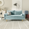 Picture of MARYJANET Velvet Sofa Range (Light Grayish Cyan) - Loveseat + Sofa Set