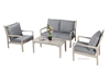 Picture of SORRENTO 4PC OUTDOOR/INDOOR SOFA SET *SOLID ACACIA