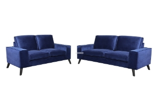 Picture of CALGARY 3+2 Sofa Range (Blue Velvet) - 3 + 2 Combo