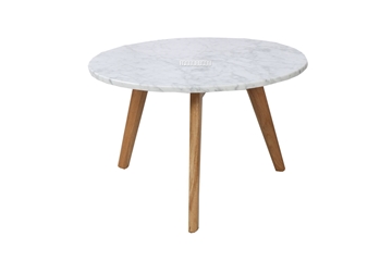 Picture of COPENHAGEN D50 ROUND MARBLE COFFEE TABLE *SOLID OAK