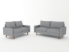 Picture of MAC 3+2 Fabric Sofa Range (Light Gray) - 3+2 Set
