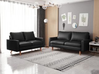 Picture of MAC Leather 3+2 Sofa Range (Black) - 3+2 Set