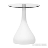 Picture of JUPITER Fiber Glass Side Table in Black  and White Color - white