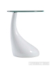 Picture of JUPITER Fiber Glass Side Table in Black  and White Color - white