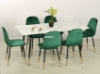 Picture of BIJOK 47/63 Dining Table (White Marble Finishing) - 47 Inch