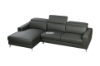 Picture of CHERADI Sectional Sofa in 100% Top Leather (Grey) - Facing Right