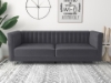 Picture of MISHTI Velvet Sofa Range (Gray) - Loveseat + Sofa Set