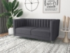 Picture of MISHTI Velvet Sofa Range (Gray) - Loveseat + Sofa Set