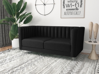 Picture of MISHTI 3+2+1 Sofa Range (Black) - 2 Seaters (Loveseat)