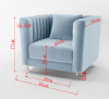 Picture of MISHTI 3+2+1 Velvet Sofa Range (Black)