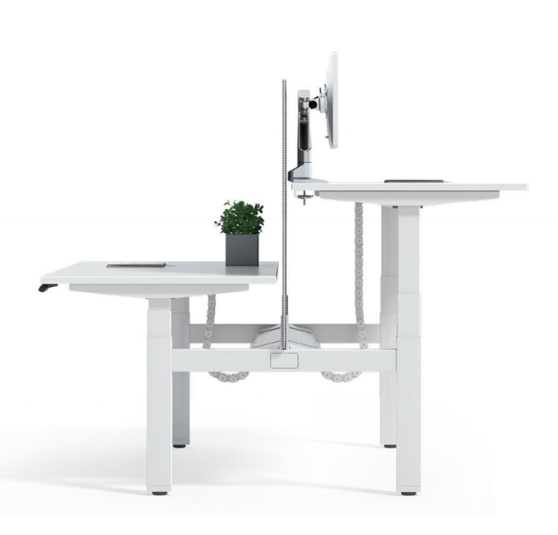 Picture of UP1 BACK-TO-BACK DUAL Adjustable Desk System - 180cm Long (Oak Desk Top)
