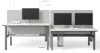 Picture of UP1 BACK-TO-BACK DUAL Adjustable Desk System - 180cm Long (White Desk Top)