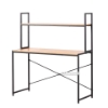 Picture of HENMAN 120 Work Desk with Top Shelf (Black)