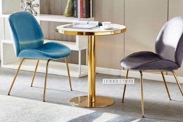Picture of SYNE Marble Top D80 Round Dining Table (Gold)
