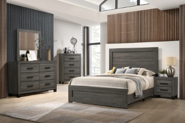 Picture of GLYNDON 5PC Bedroom Combo Set  in Double/Queen/King Size (Dark Grey)