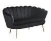 Picture of EVELYN Curved Flared (Loveseat)  - Black