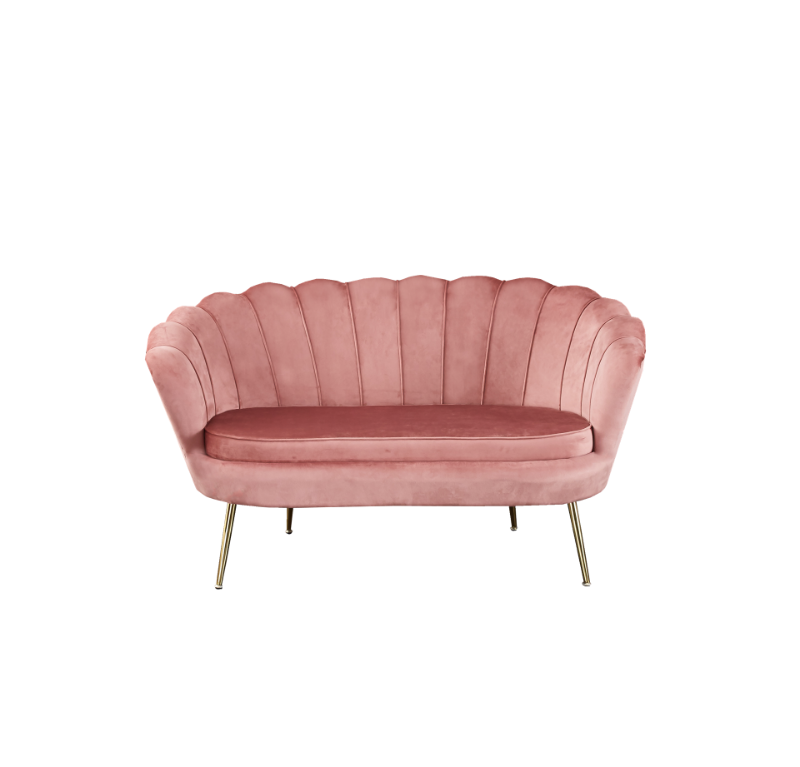 Picture of EVELYN Curved Flared (Loveseat) - Pink