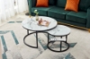 Picture of ORMAN Marble Top Nesting Coffee Table (Black)