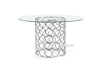 Picture of MARCANO GLASS TOP Dining Table *Silver Stainless Steel Frame