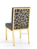 Picture of MARCANO 140 Glass Top Round 5PC Dining Set (Gold Stainless Steel Frame)