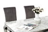 Picture of NUCCIO 180 Marble Top Stainless 7PC Dining Set (Dark Grey Velvet)