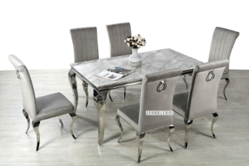 Picture of AITKEN 160 Marble Top Stainless 7PC Dining Set