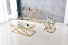 Picture of DIAMOND 120 Glass Top Console Table (Golden Stainless Steel Frame) 