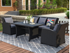 Picture of ORLY 4PC Outdoor Wicker Sofa & Dining Set